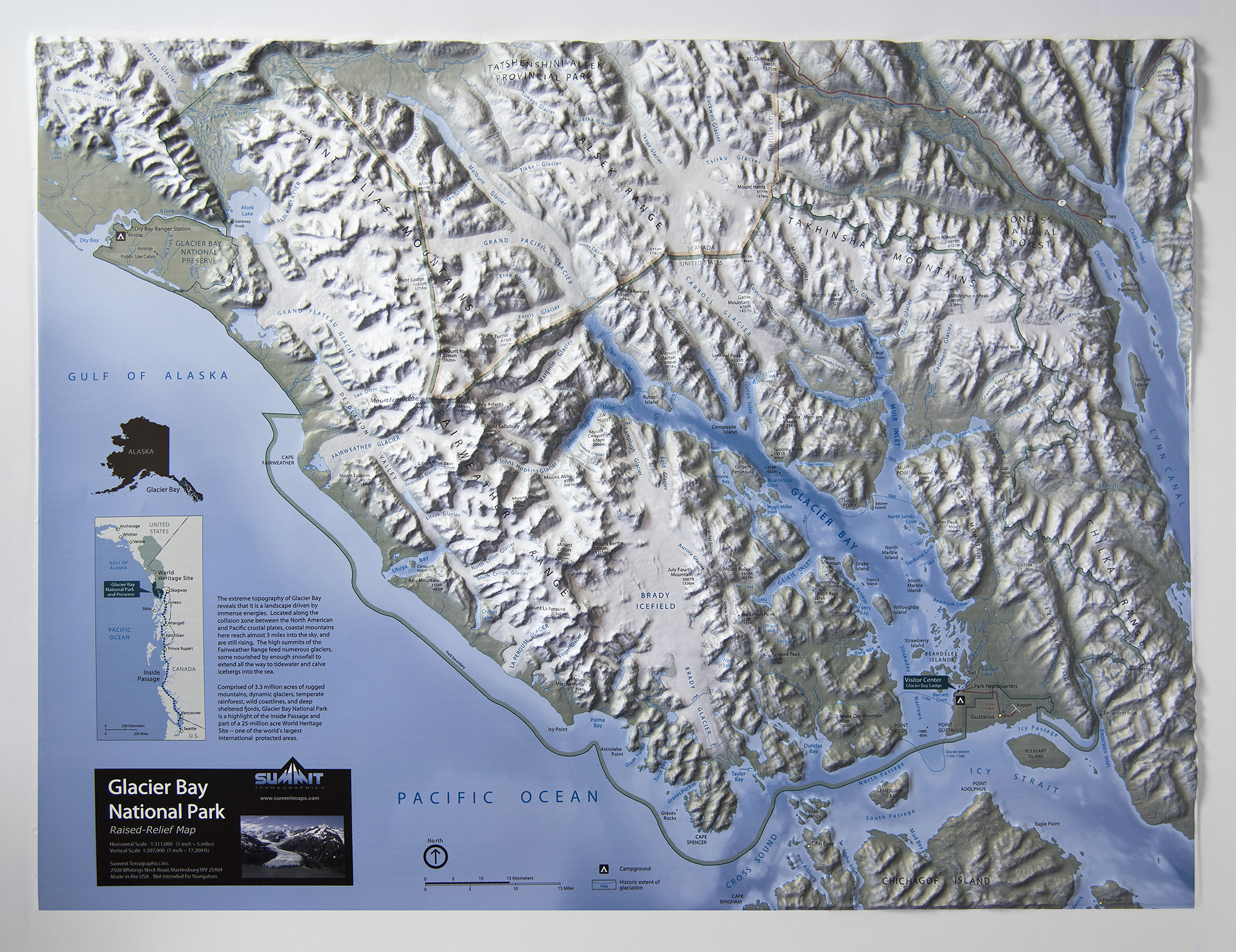 Glacier Bay National Park Map Summit Maps 2268